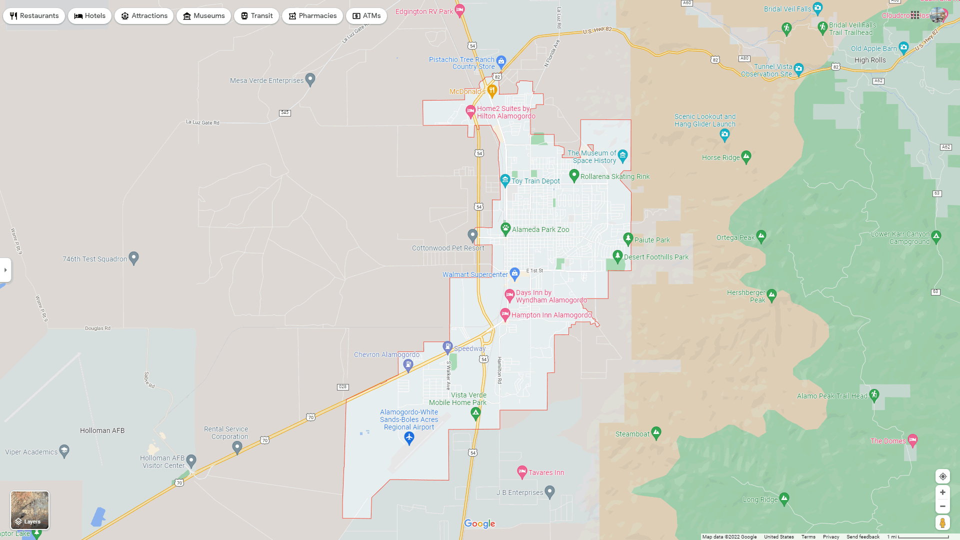 Alamogordo New Mexico Map